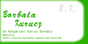 borbala kurucz business card