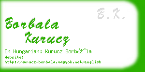 borbala kurucz business card